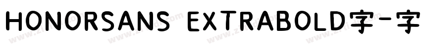 HONORSANS EXTRABOLD字字体转换
